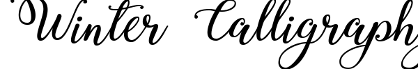 Winter Calligraphy font preview